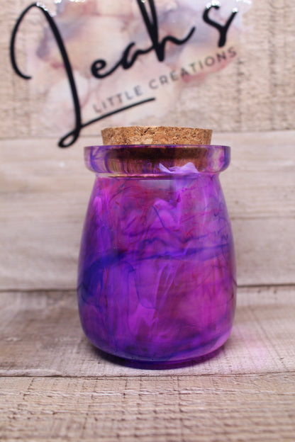 Purple & Pink Jar W/Cork