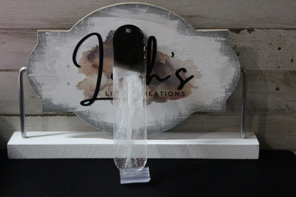 Black, White, Glitter Bookmark W/Black Tassel Customizable