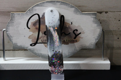 Black, White Pink & Glitter Bookmark